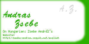 andras zsebe business card